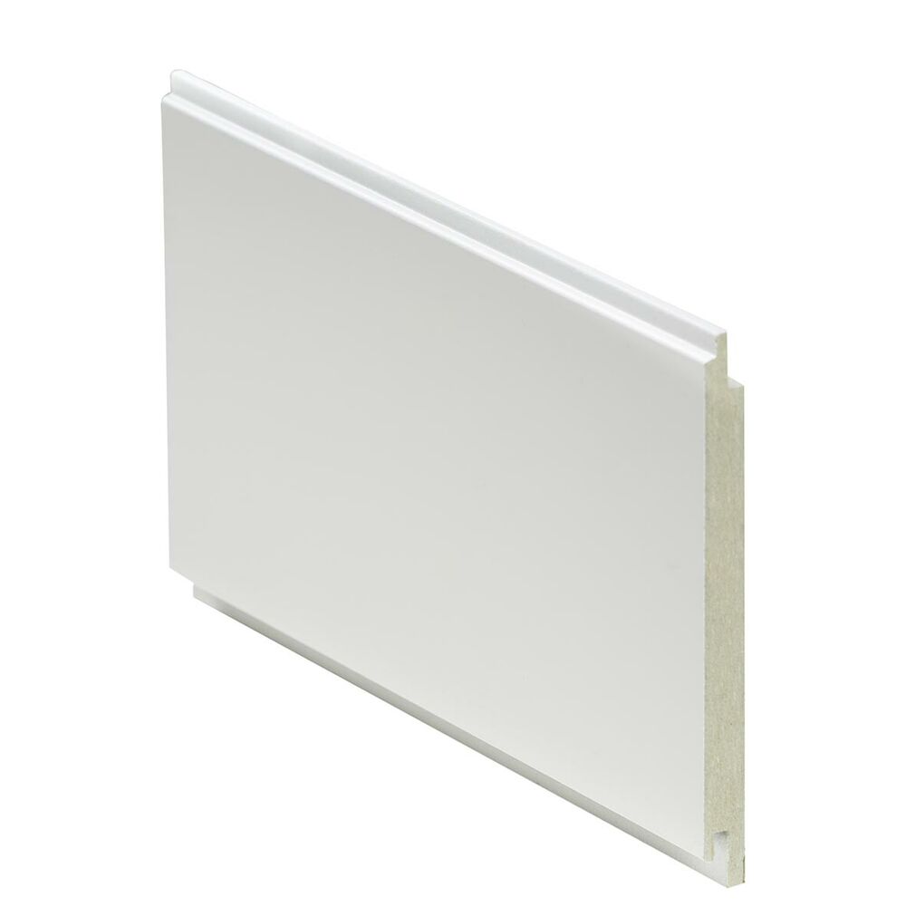 Kosteudenkestävä sileä valkoinen MDF-paneeli 10x120x2080mm 1,12m2 5 kpl/pkt