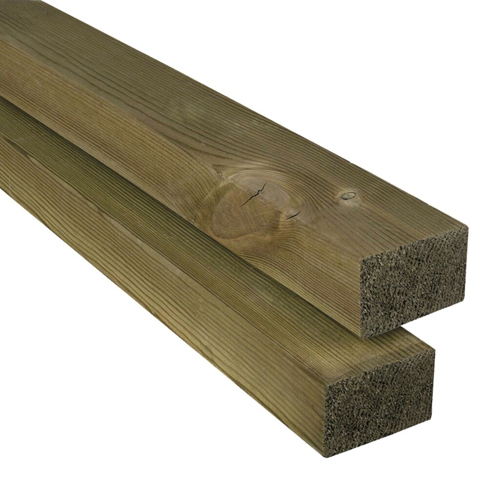 Pressure-impregnated planed timber 48x73 green