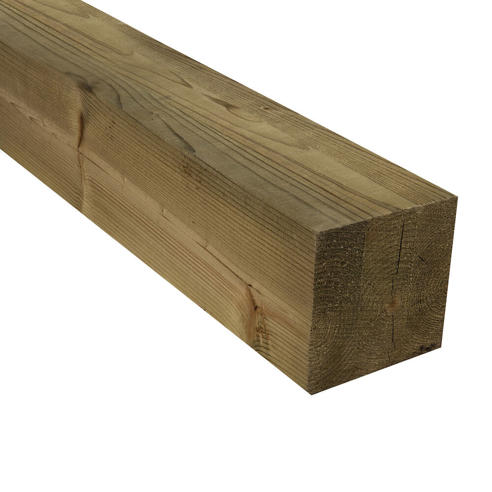 Pressure-impregnated planed post timber 90x90x3000 green
