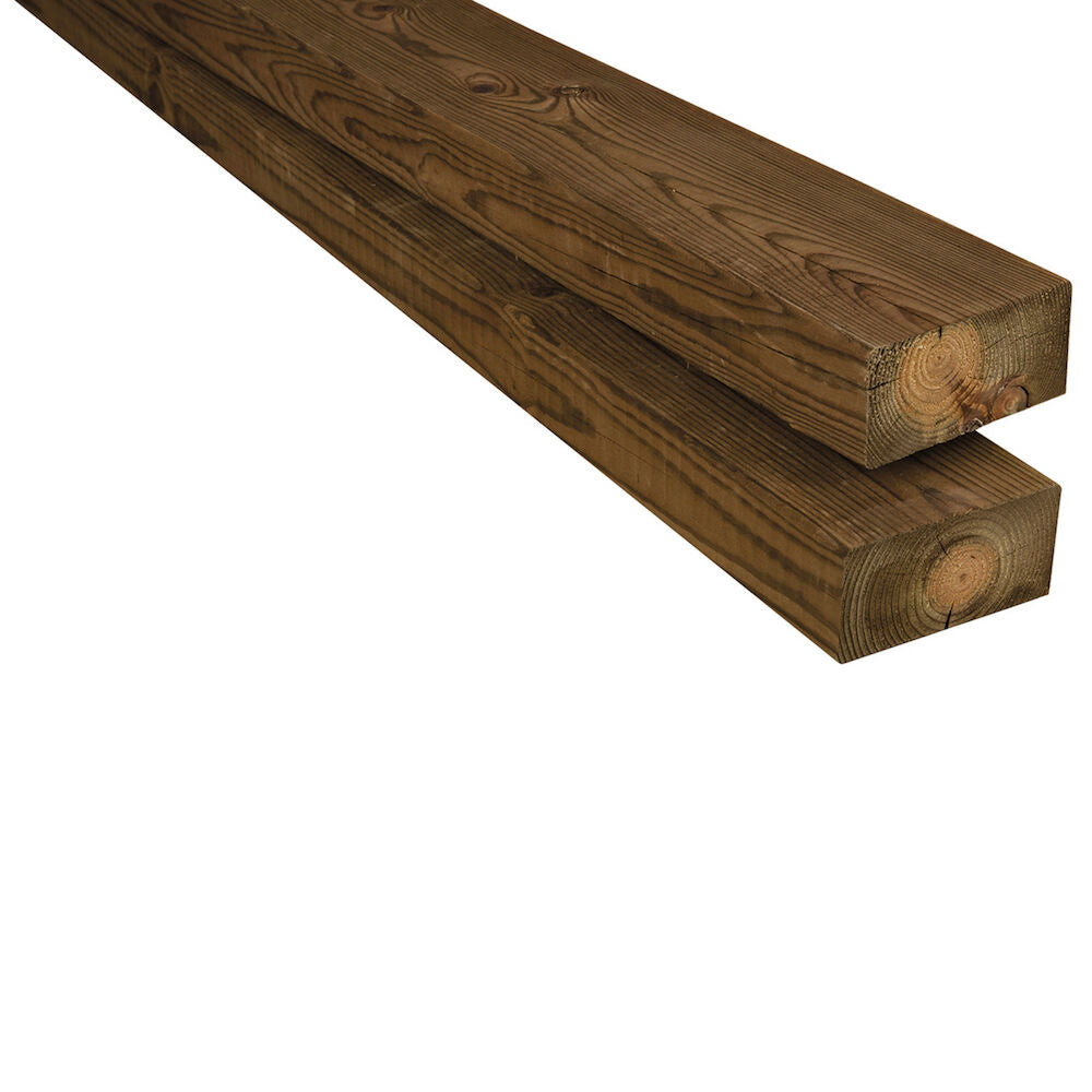 Pressure-impregnated planed decking 48x98 brown