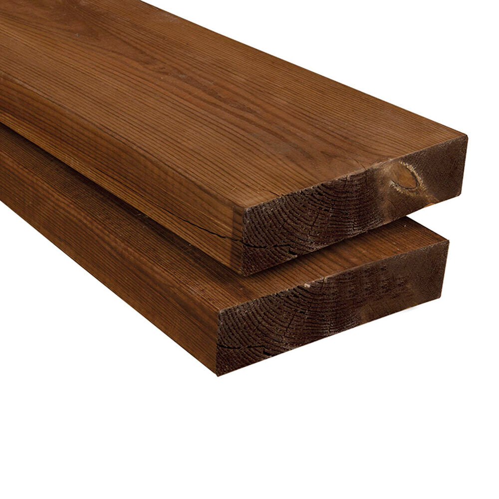 Pressure-impregnated planed decking 48x198 brown