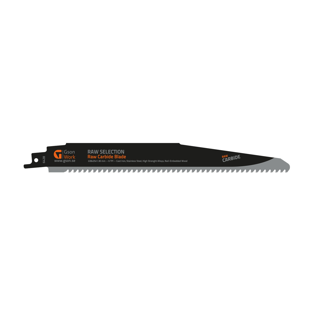 Jigsaw blade Gson RAW Carbide Teeth 305 mm – demolition blade for wood, metal, and cast iron