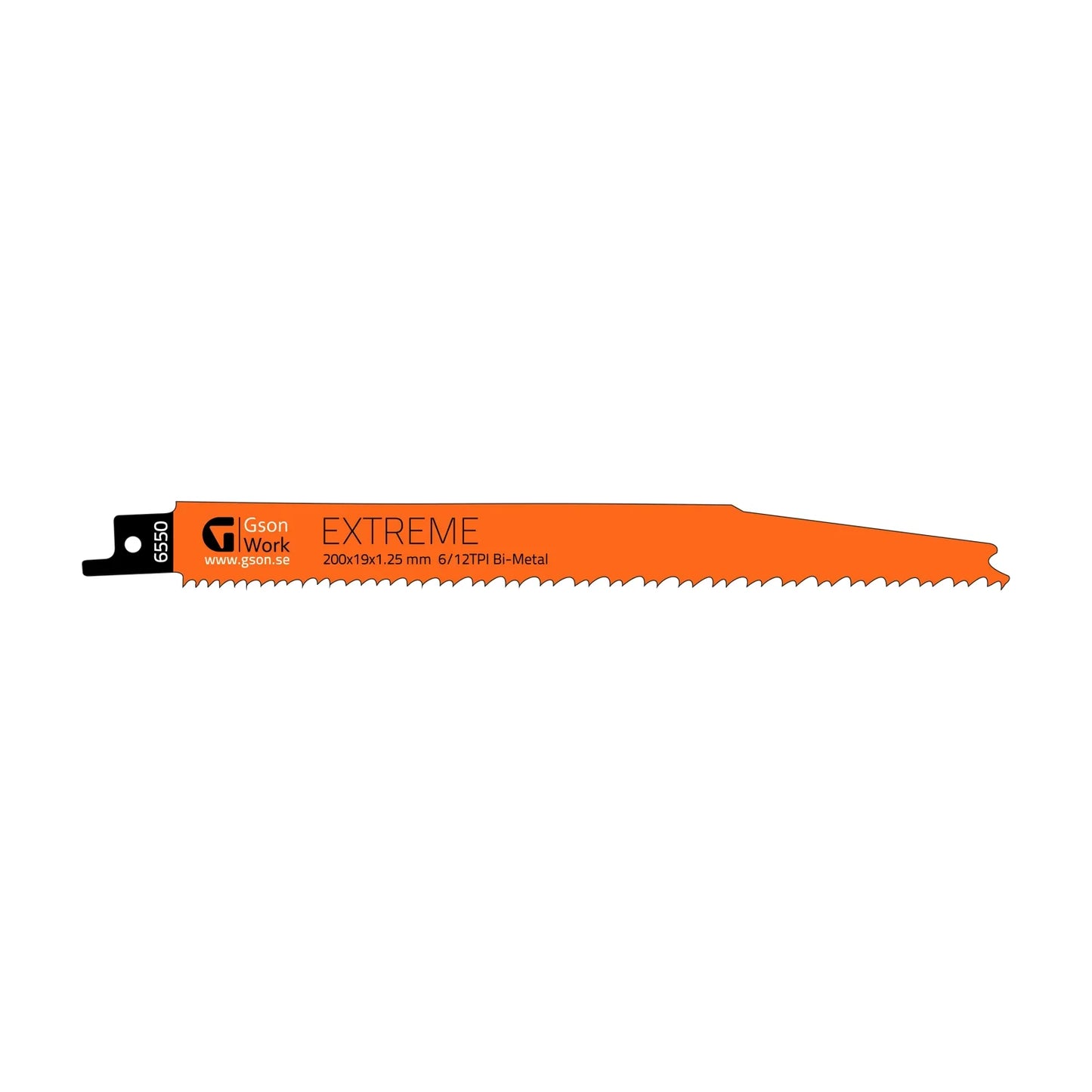 Tiger Saw Blade Gson Extreme 200 mm – for wood, nails, metal, and plastic, 6/12 TPI