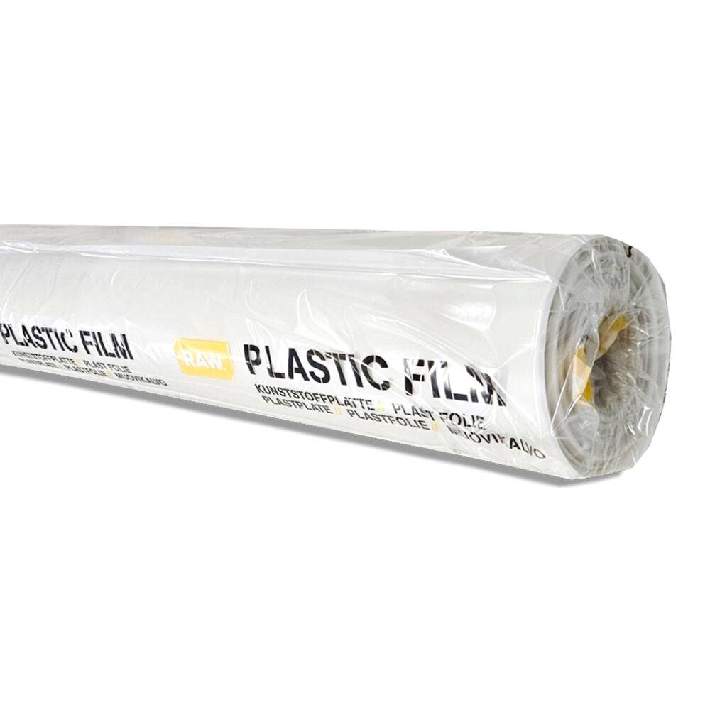 RAW Clear Plastic Film 25 m² – PE protective film 0.2 mm