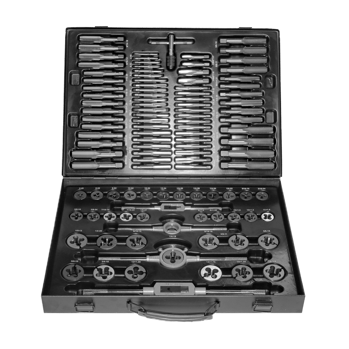 Tap & die set – Metric & inch thread tap set, 110 pieces