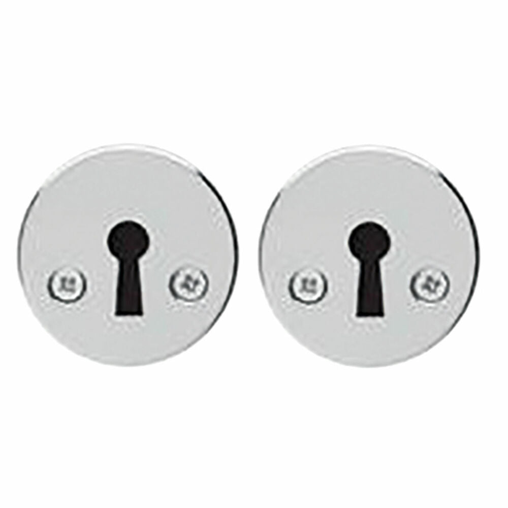 Cover plate with keyhole - chrome