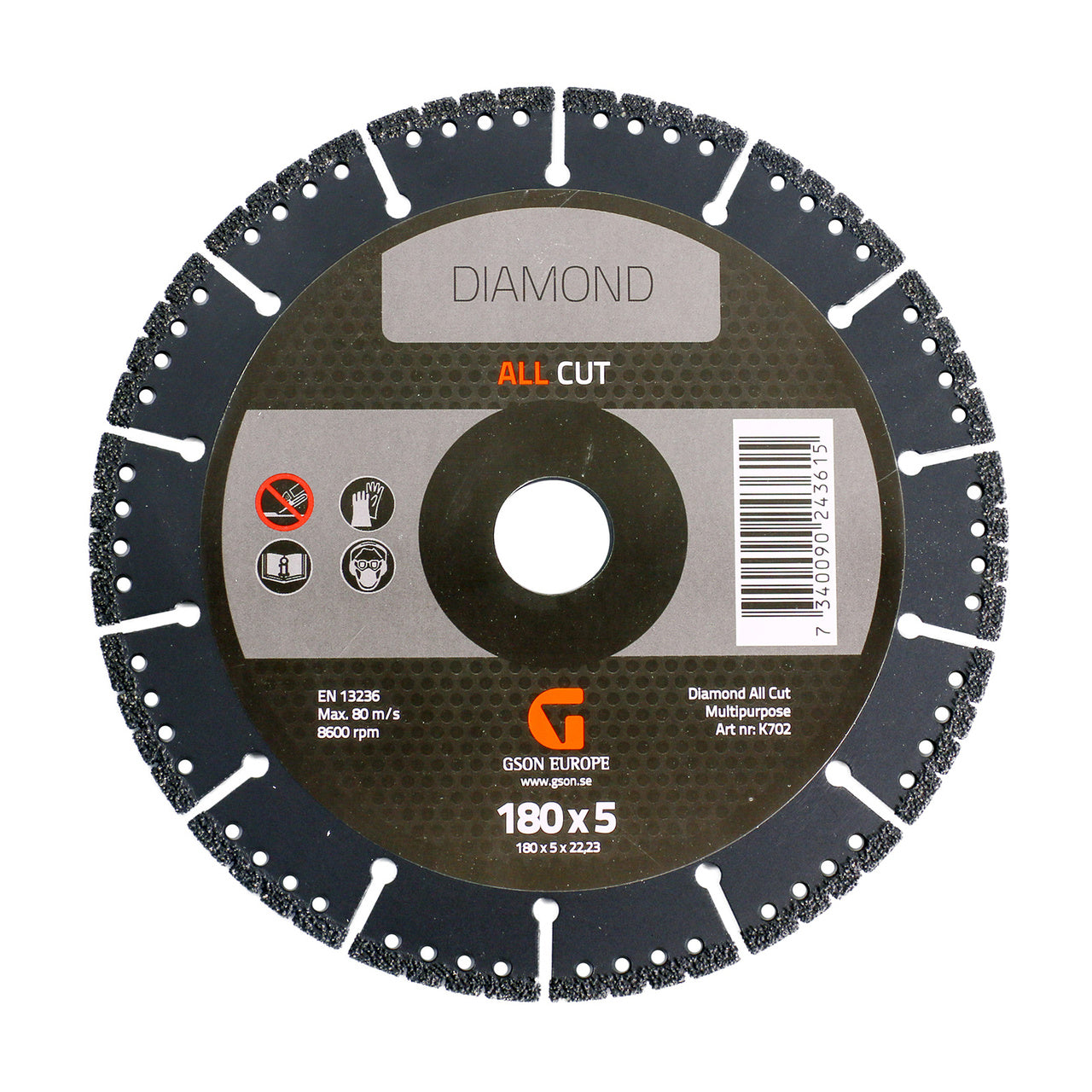 Universal disc for cutting steel, stone & tile