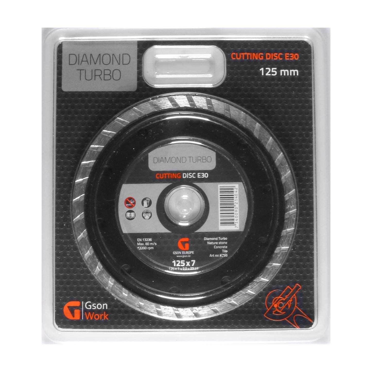 Turbo disc 125×70×22.23 mm