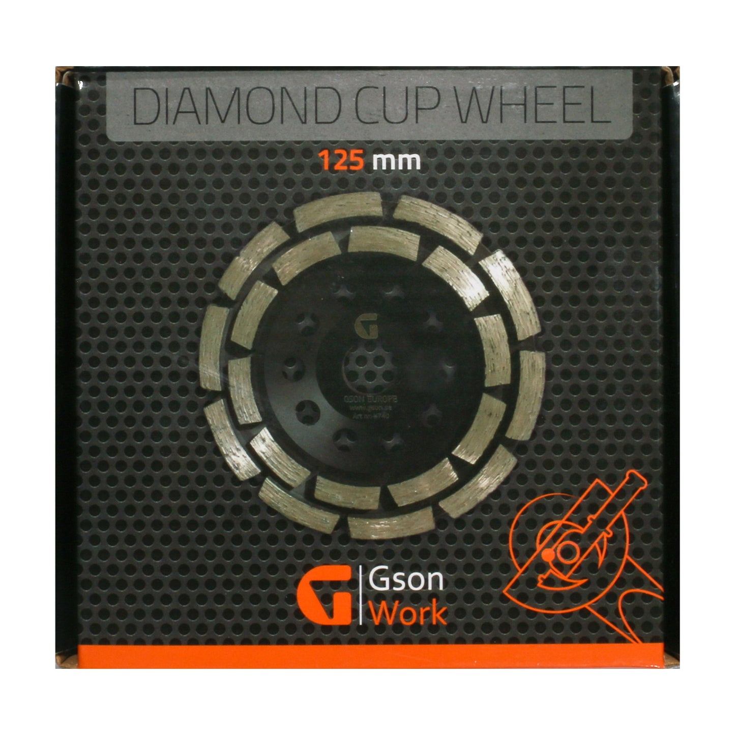 Diamond grinding cup wheel 125×50×70×22.23 mm – For concrete & stone