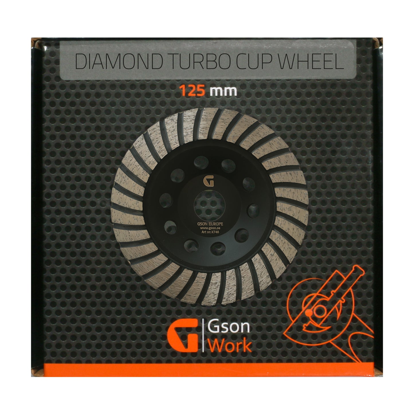 Diamond grinding cup wheel Turbo 125 × 50 × 200 × 22.23 mm
