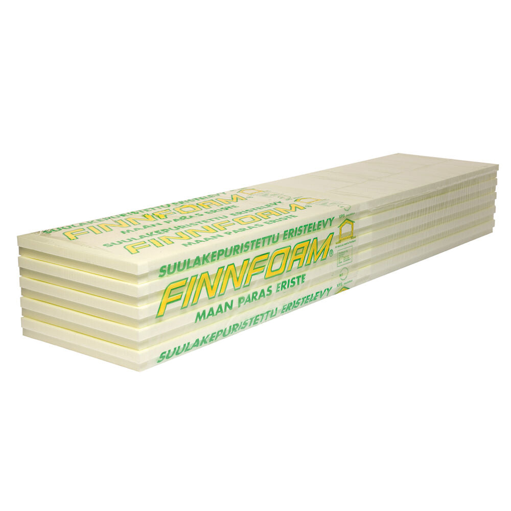 XPS Insulation Board Finnfoam FL-300 100x585x2485 mm 4.36 m² – Tongue and Groove, Strong and Moisture Resistant