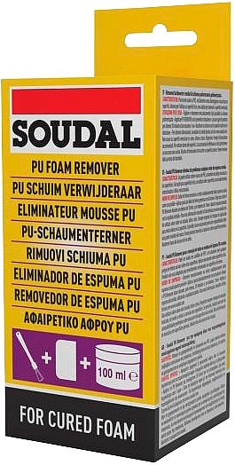 Soudal PU-vaahdonpoistaja 100 ml – kovettuneen PU-vaahtomuovin poisto