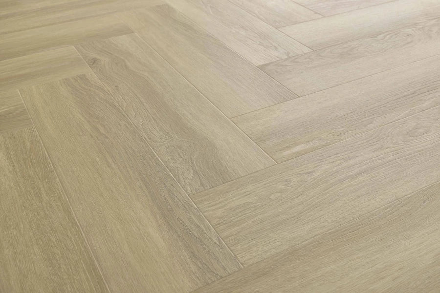 Herringbone Patterned Vinyl Floor Johannes Oak Acoustic KL33
