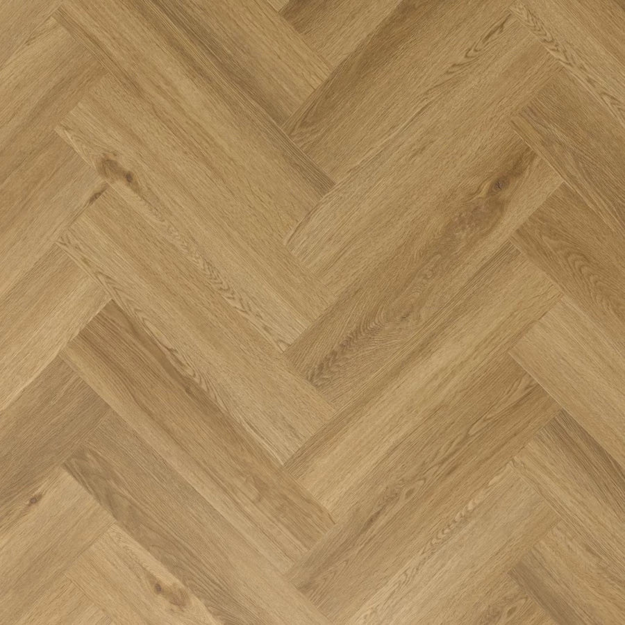 Herringbone Pattern Vinyl Floor Bourbon Oak Acoustic KL33