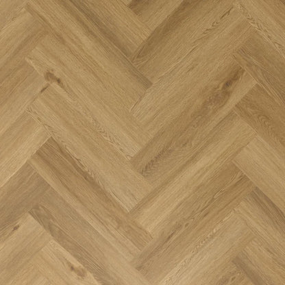 Herringbone Pattern Vinyl Floor Bourbon Oak Acoustic KL33