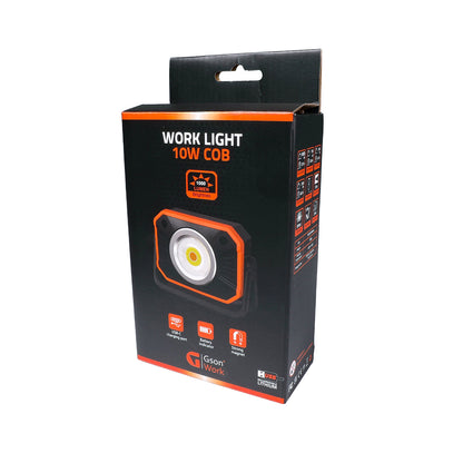 Arbetslampa 10W COB – 1000 lumen med powerbank och magnetfäste
