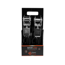 Spännband Svart 0,5T – 4,5, 25 mm, S-krok (2-pack)