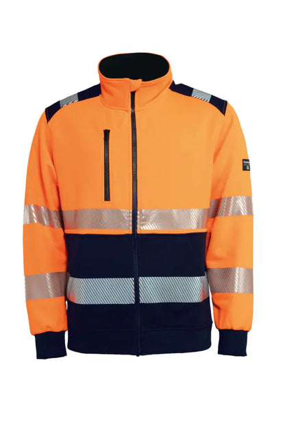 Sweatshirtjacka varsel gul/orange