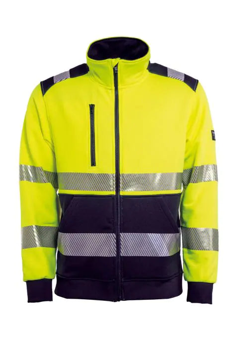 Sweatshirtjacka varsel gul/orange
