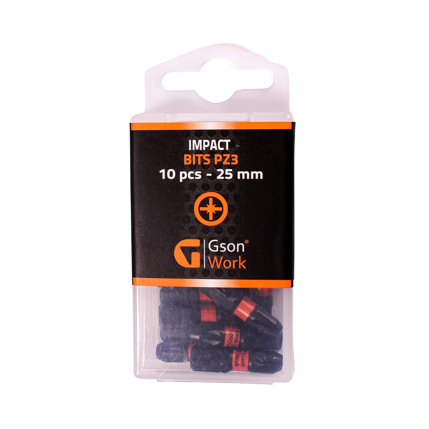 Kraftbits 10-pack för slagdragare – 1/4″ hexfäste