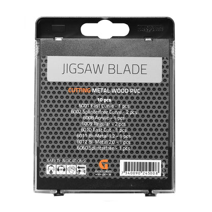 Sticksågsblad Set 10 st – trä, plast & metall | Mixade modeller