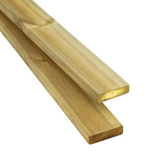 Pressure-impregnated planed decking 28x95 green