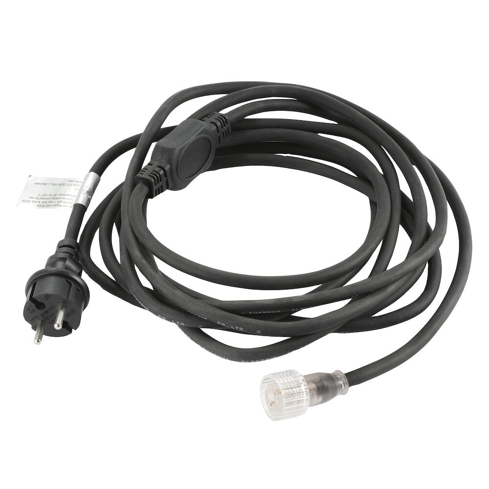 LED-slinga Raptor strömkabel 5 m – svart, Schuko, IP44