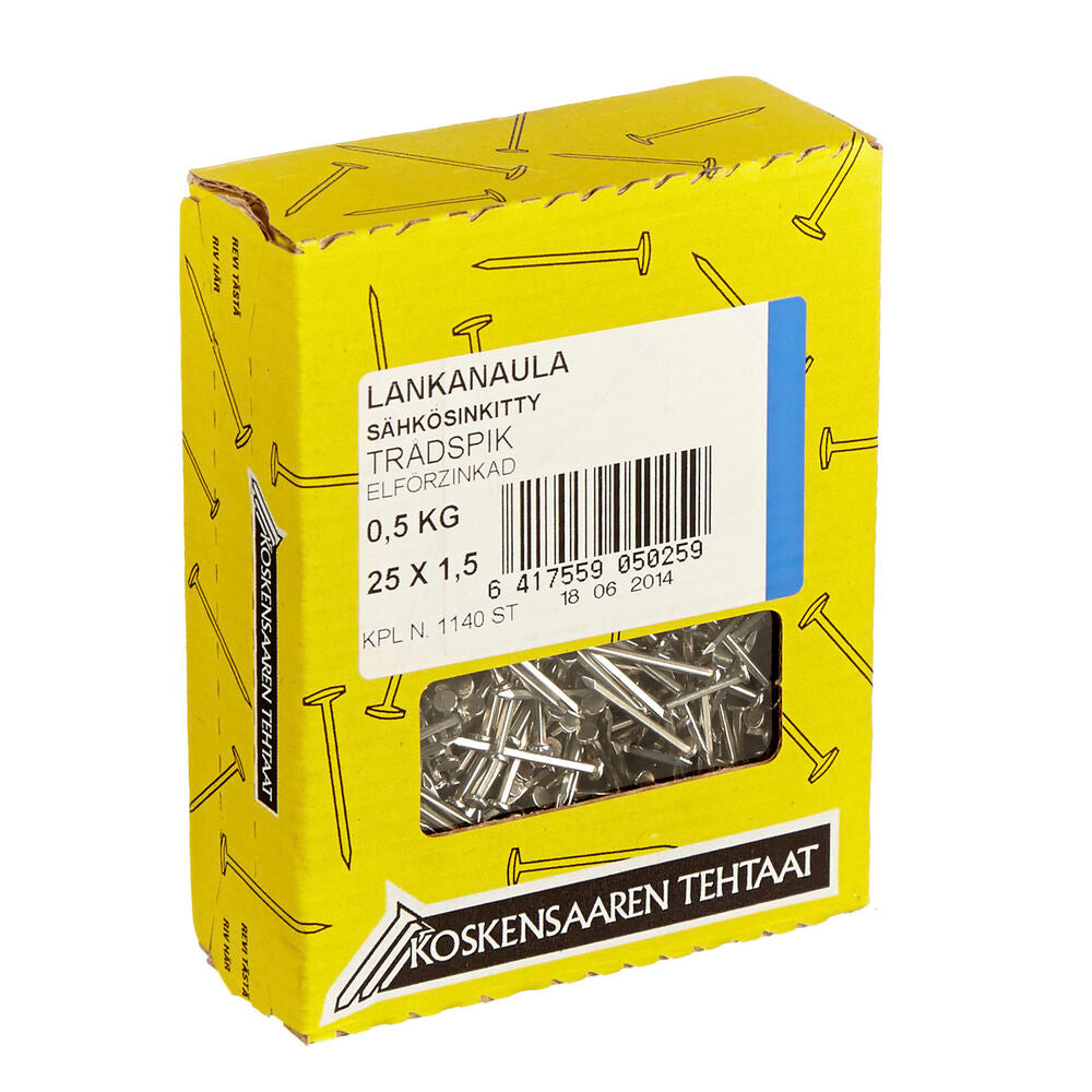Lankanaula 1,7x25mm sähkösinkitty – 0,5kg