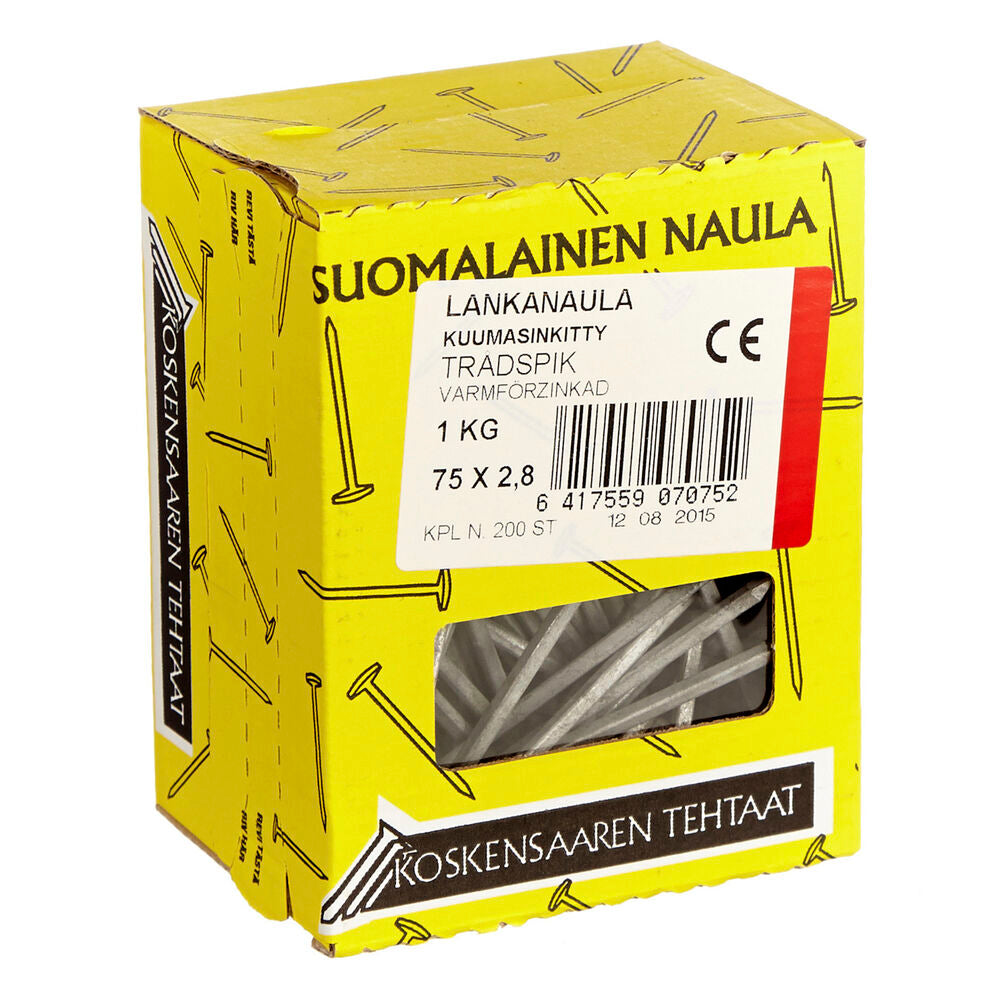 Spikar varmförzinkad 2,8x75