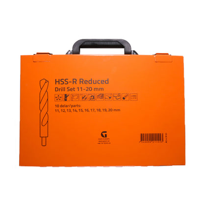 HSS-R Borrset – 10 delar 11–20 mm | Reducerat skaft
