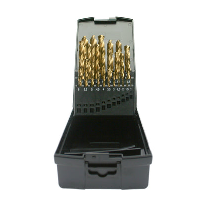 HSS-G TiN Borrset – 25 delar 1–13 mm | Titanbelagda borrar