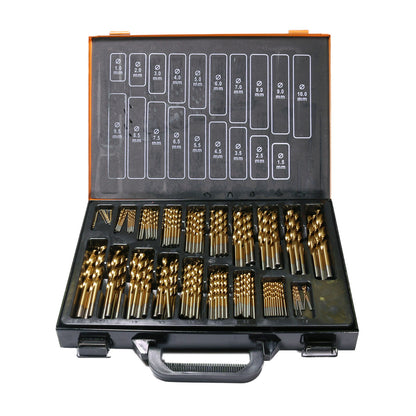 HSS-G TiN Borrkit – 170 delar 1–10 mm | Titanbelagda borrar