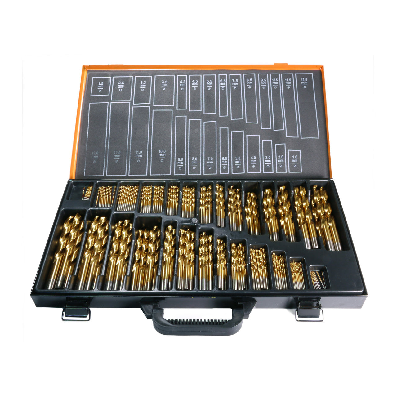HSS-G TiN Borrset – 220 delar 1–13 mm | Titanbelagda borrar