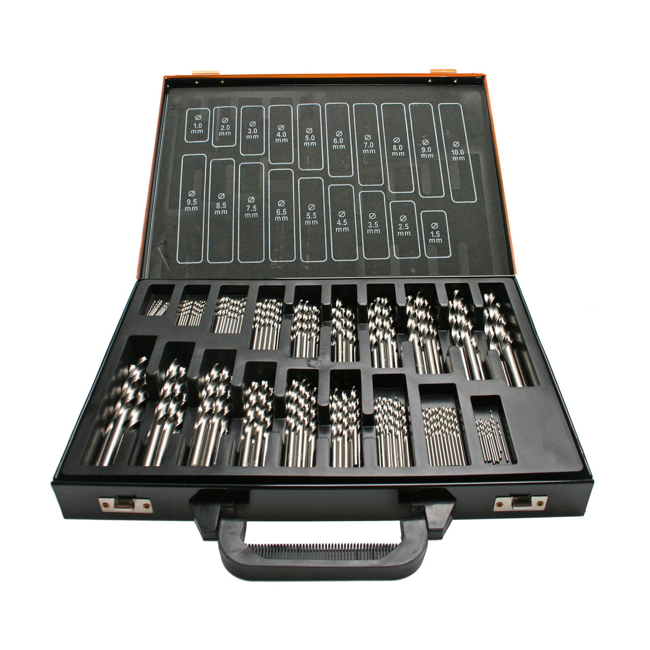 HSS-G Borrset – 170 delar 1–10 mm | Slipade snabbstålsborrar