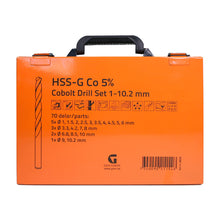 HSS-G Cobolt 5% Borrset – 70 delar 1–10,2 mm | Kobaltborrar