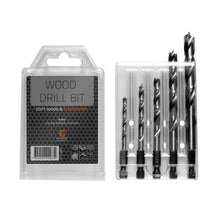 Träborra Bit Set 5 delar 4,5,6,8,10 mm