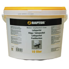 Raptor Lättspackel 0–4 mm 10 l – för inomhusbruk