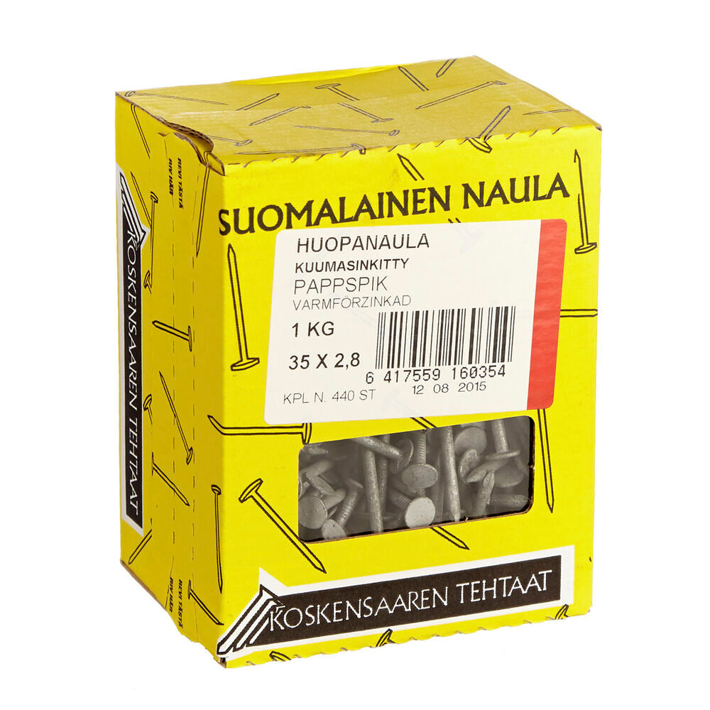 Hot-dip galvanized roofing nail 35 × 2.8 mm, 1 kg – FK97