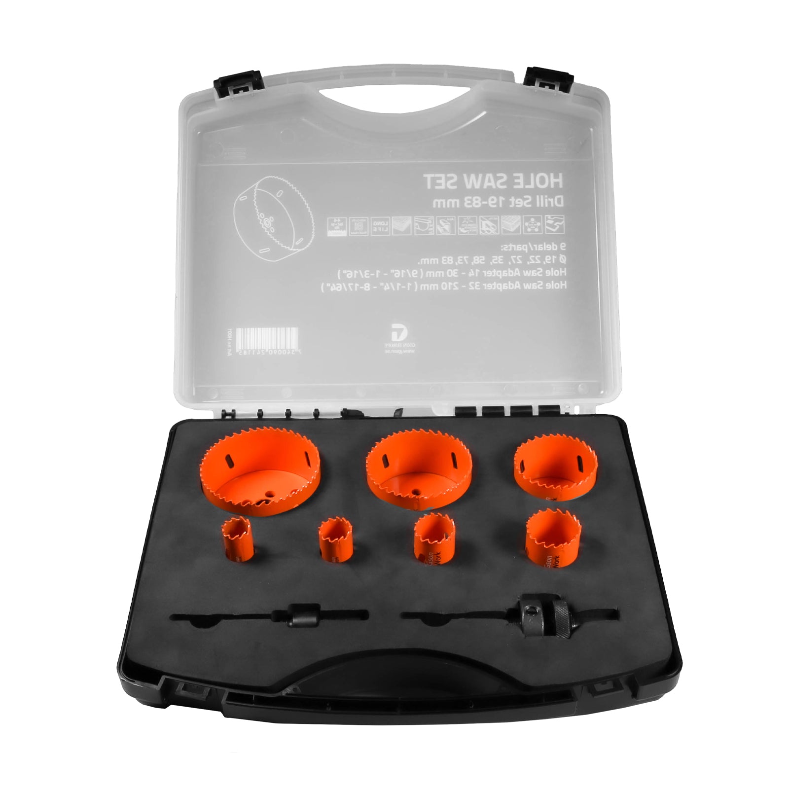 Hålsågsats Pro 19-83mm | Bi-Metal Cobolt | 9 delar