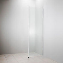 Duschvägg fast, 600x2015 mm, klart glas, matt aluminium