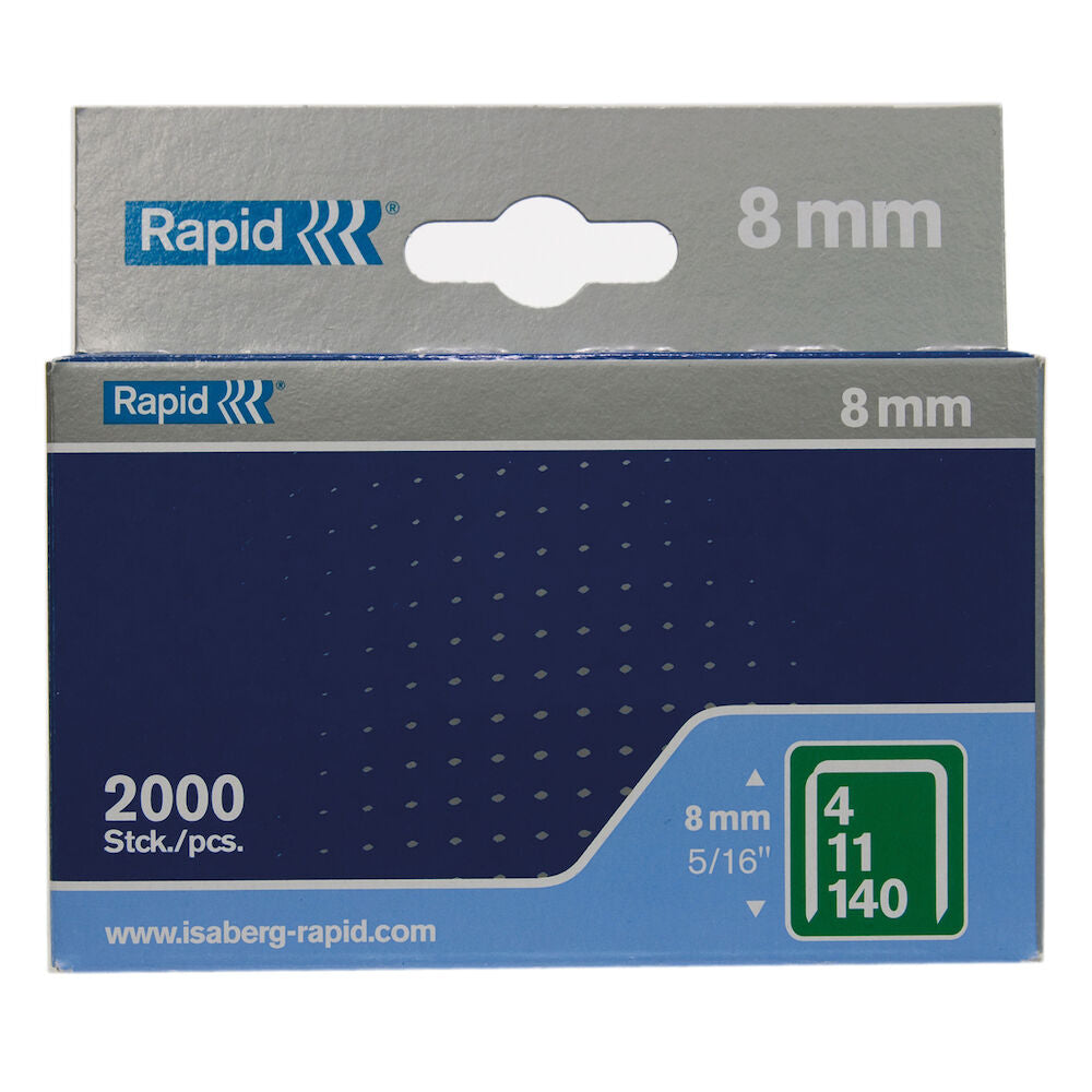 Häftklammer Rapid nr 140/8 mm – bredtrådig, 2000 st
