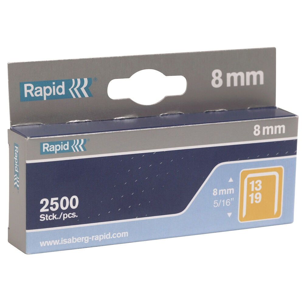 Häftklammer Rapid nr 13/8 mm – tunntrådig, 2500 st