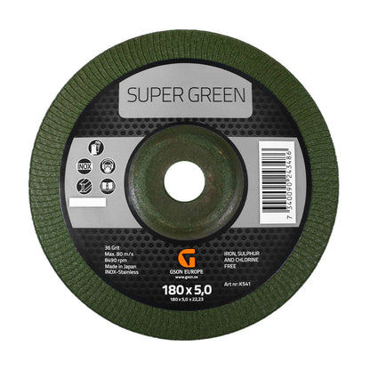 Super Green lamellrondell 125 × 5 × 22,23 mm