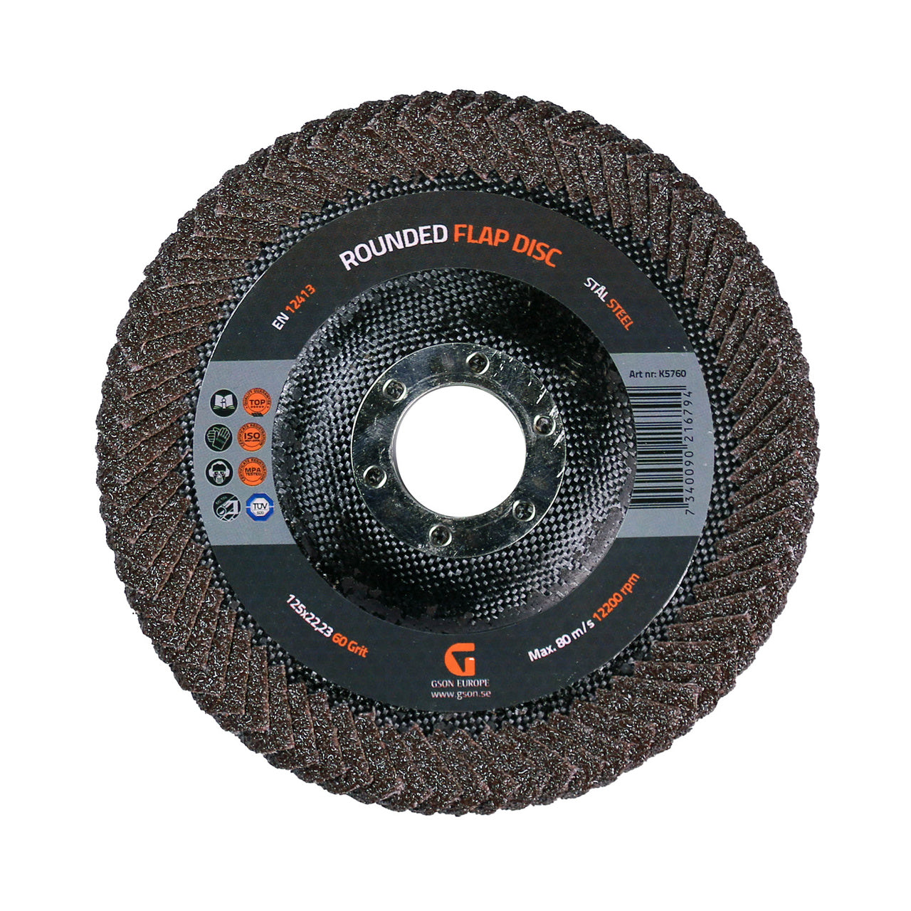 Rounded Flap Disc 125 mm – Lamellrondell för stål & järn