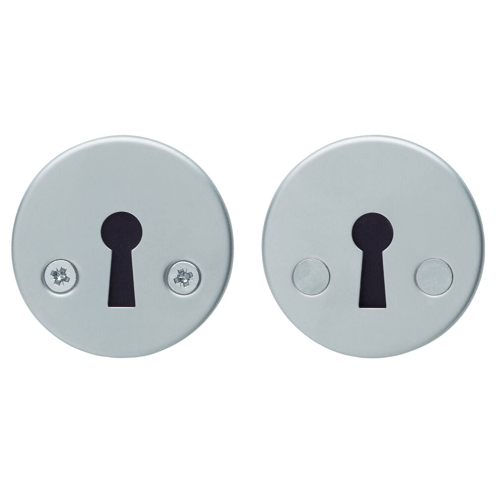 Cover plate with keyhole - matte chrome