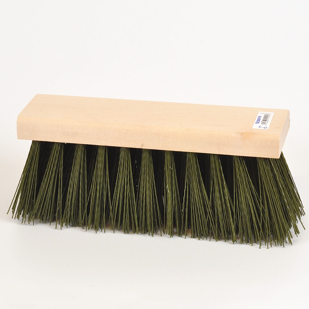 Gatuborste grön 355 mm - robust sopborste för utomhusbruk