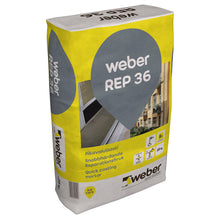 Snabbgjutningsbruk weber REP 36, 25 kg – R4 reparationsbruk för betong