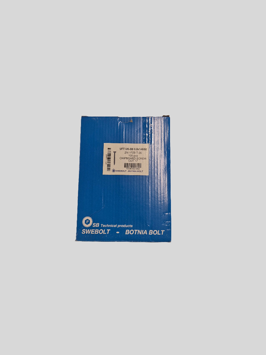 Träskruv 6X140/80 ZN TORX