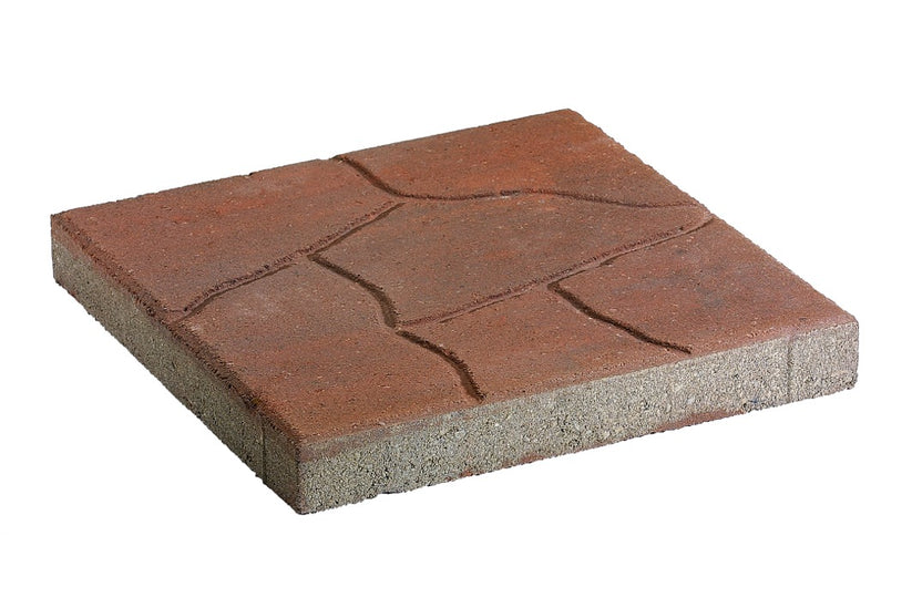 Lakka-kuviolaatta 405, kuvioitu pihakivi 40×40×5 cm – useita värejä