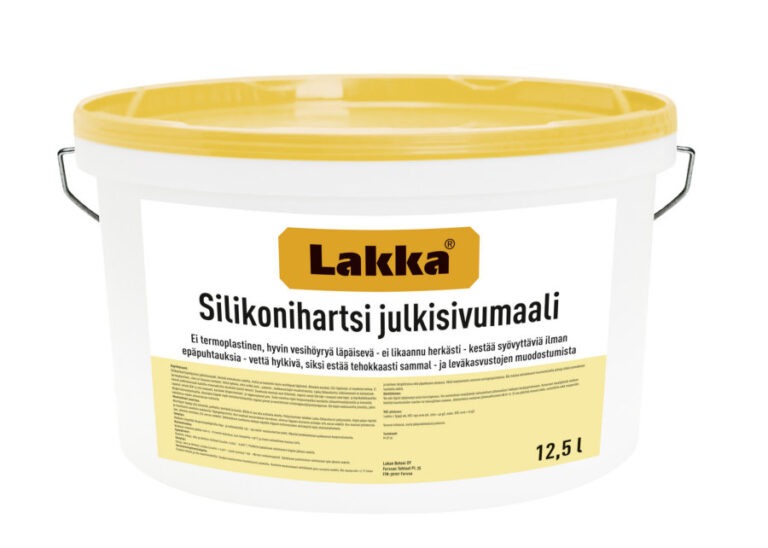 Lakka-silikonihartsimaali julkisivuille 12,5 litraa